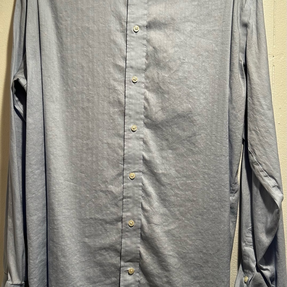 Ralph Lauren Blue Dress Shirt Elegant Cotton Blend - Picture 2 of 6